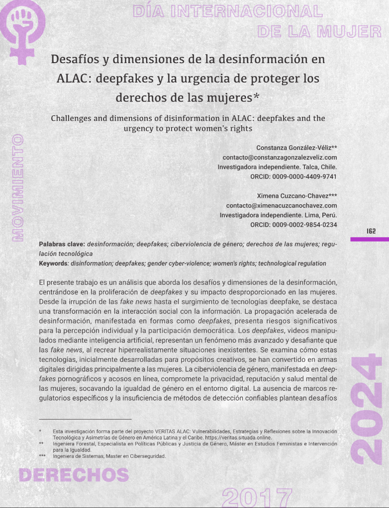 Primera página del artículo Desafíos y dimensiones de la desinformación en ALAC